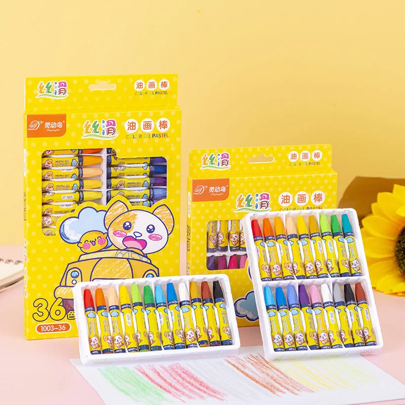 Washable Erasable Crayons for Kids – 12/18/24/36 Colors Set