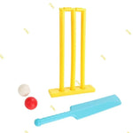 X7AC Kids Cricket Set – Plastic Bat, 2 Balls & Stumps for Fun Backyard Play