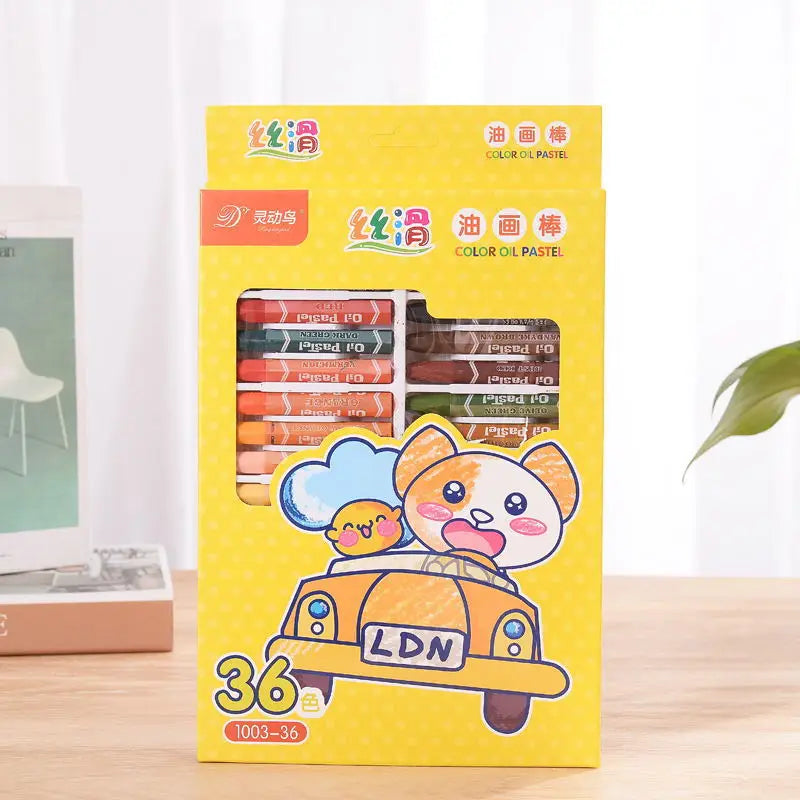 Washable Erasable Crayons for Kids – 12/18/24/36 Colors Set