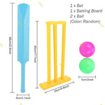 X7AC Kids Cricket Set – Plastic Bat, 2 Balls & Stumps for Fun Backyard Play