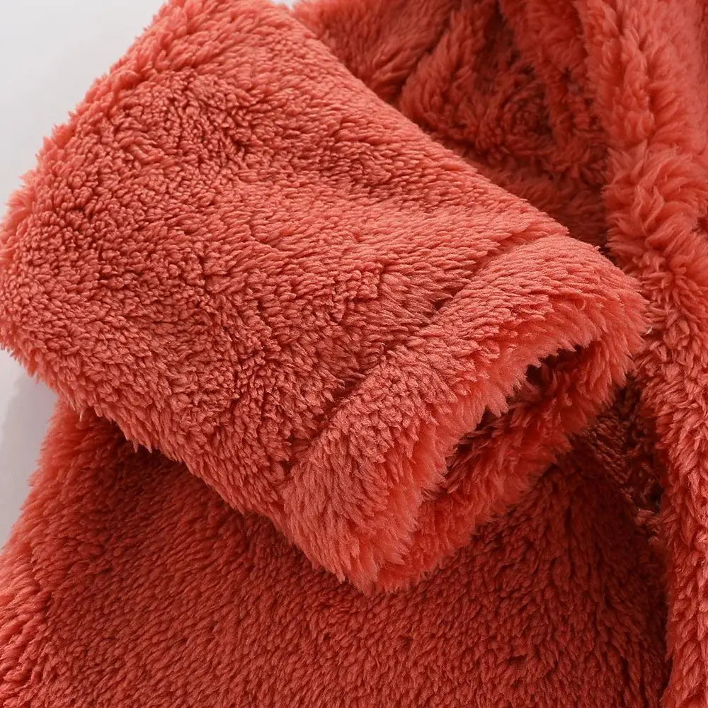 Winter Baby Fleece Bear Ear Hooded Romper – Warm & Cozy Jumpsuit (0–12M)