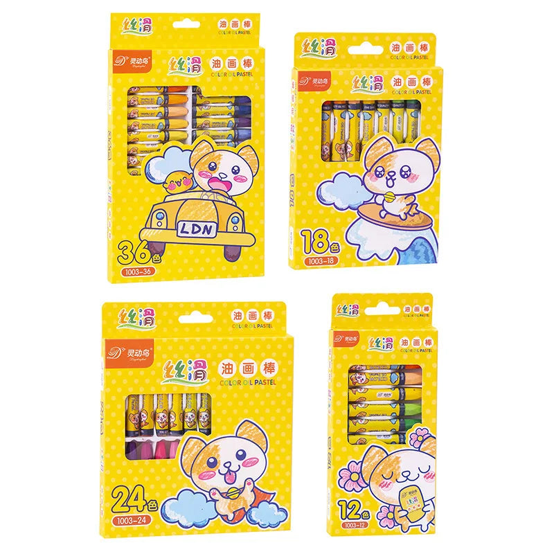 Washable Erasable Crayons for Kids – 12/18/24/36 Colors Set