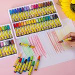 Washable Erasable Crayons for Kids – 12/18/24/36 Colors Set